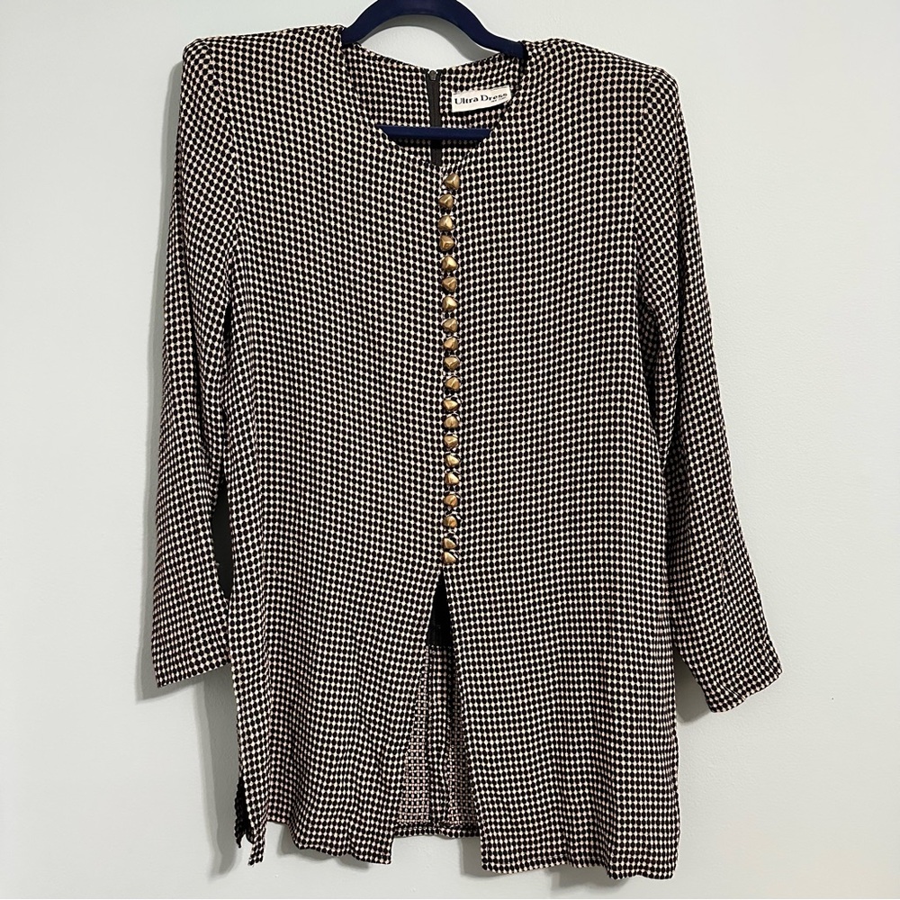 🦋 Vintage Ultra Dress New York Blouse with gold button details